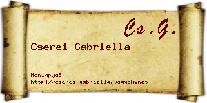 Cserei Gabriella névjegykártya