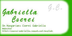 gabriella cserei business card